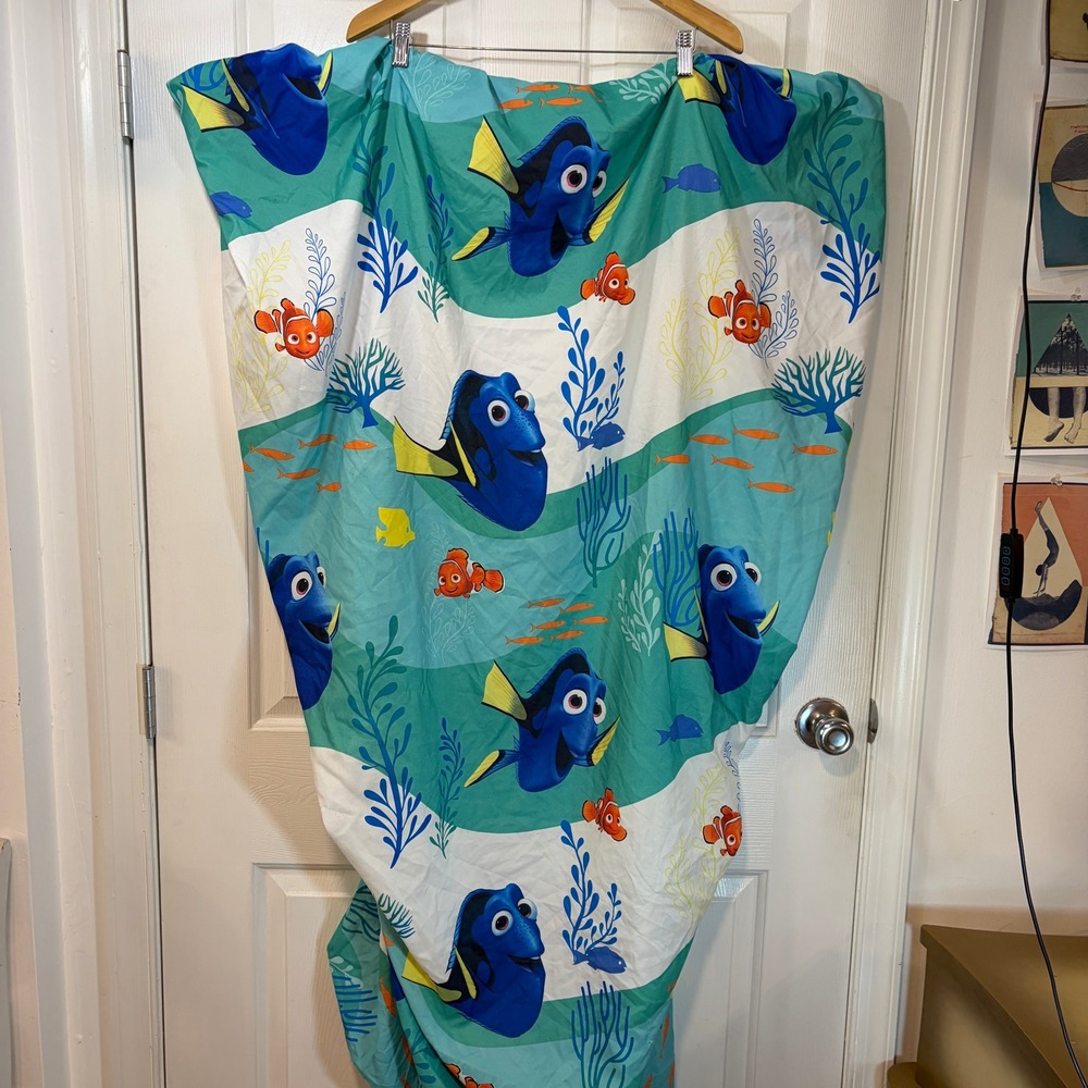 Disney Finding Dory Twin Bedding 3pc Set Blue Nemo Pixar Comforter Blanket Sheet